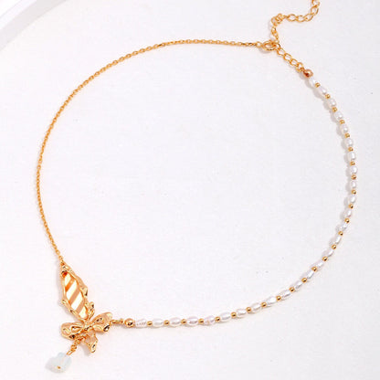 Butterfly Pearl Necklace